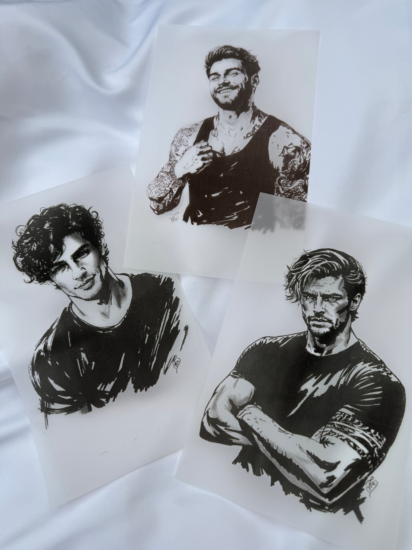 Page Overlay Bundle - handgezeichnete Charakter-Illustrationen: Enyeto, Cas & Jordan