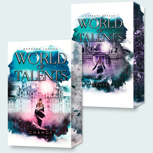 1. World of Talents: Bundle Change & Sense (Cover-Fehldruck-Edition) inklusive Charakterkarten, Lesezeichen & Page Overlay mit Farbschnitt
